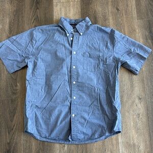 Men's Blue Casual Button Down Shirt
